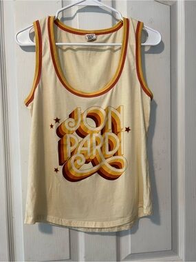 Jon Pardi Country Music Concert Tank Top Size Small Retro-style Orange & Yellow